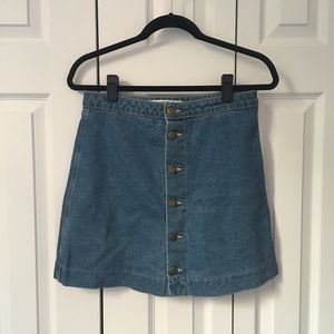 Denim Button Skirt
